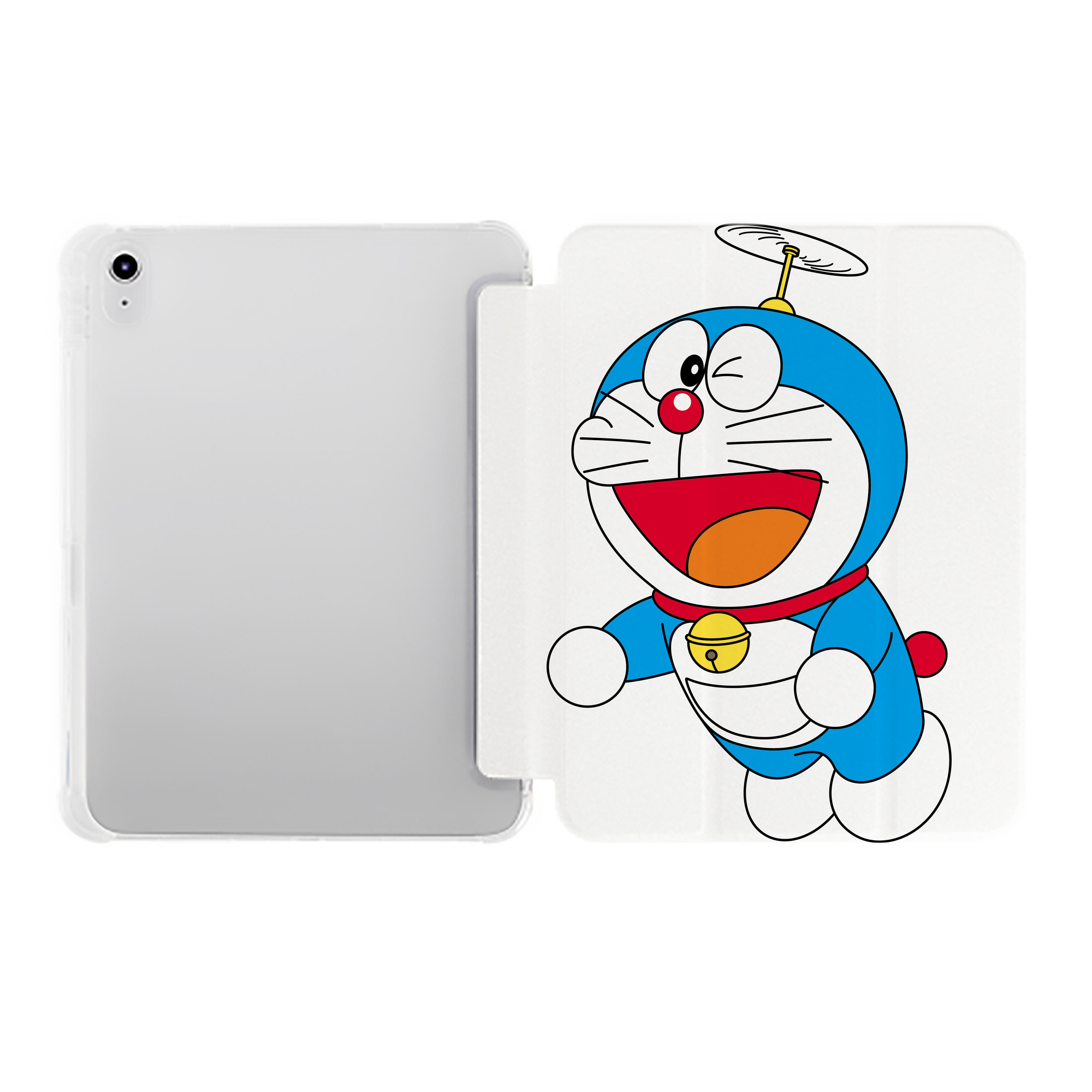（画像用） ドラえもん Doraemon IPad ケース ペン収納付き 三つ折りスタンド PUレザー×シリコン 対応機種9.5/10.5/10.9インチ